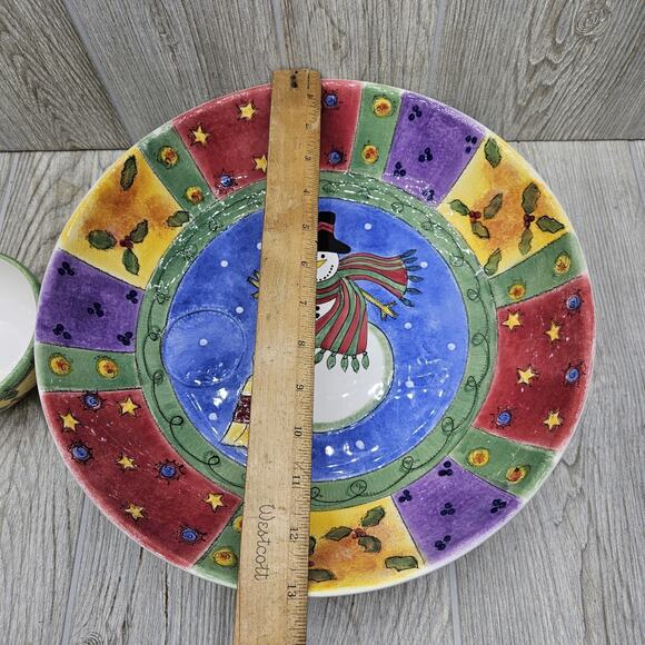 Sango The Sweet Shoppe Christmas Chip & Dip Set 2 Pcs 3041 Sue Zipkin - Picture 6 of 13